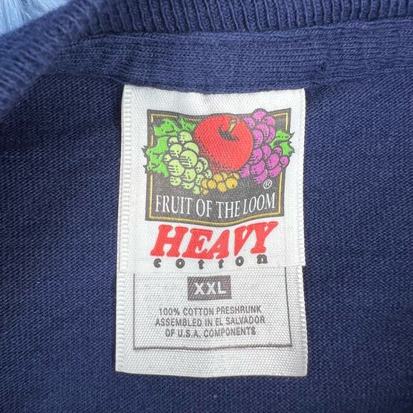 VINTAGE Conco Cleaning Globe Graphic Shirt Size 2XL Mens Retro Navy Blue 90s - Picture 8 of 8